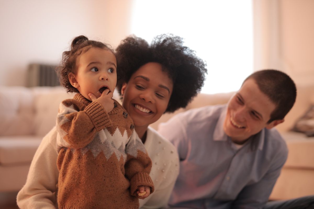 Happy family enjoying time together