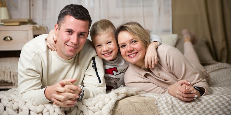 Family checking health insurance subsidy eligibility